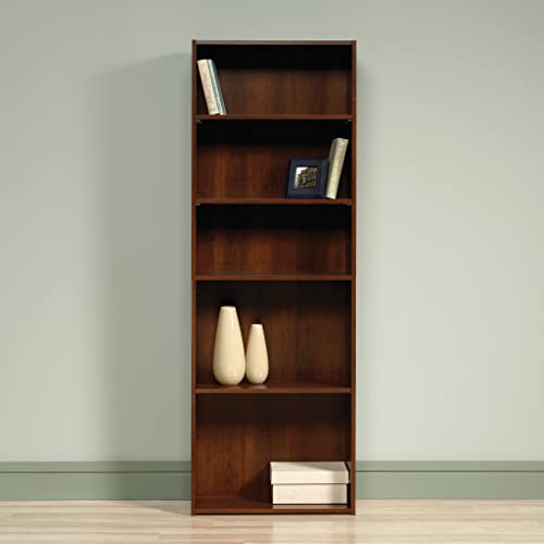 Sauder Beginnings 5-Shelf Bookcase in Brook Cherry Finish Sauder