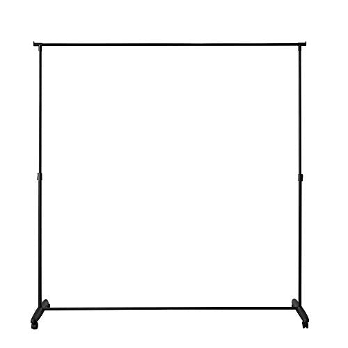 Don't Look at Me® - Privacy Room Divider - Basics Extendable - Black Frame with Black Fabric DormCo