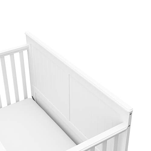 Graco Hadley 5-in-1 Convertible Crib with Drawer (White) – GREENGUARD Gold Certified, Crib with Drawer Combo, Full-Size Nursery Storage Drawer, Converts to Toddler Bed, Daybed Graco