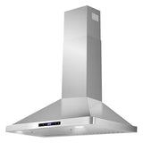 COSMO COS-63175S 30 in. Vista Collection 380 CFM Ducted Wall Mount Range Hood, Touch Controls, LED Lights, Stainless Steel COSMO