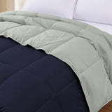 Modern Threads Down Alternative Reversible Comforter Navy/Silver Twin Modern Threads