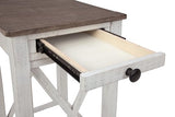 Signature Design by Ashley Adalane Modern Farmhouse Accent End Table, Whitewash Signature Design by Ashley