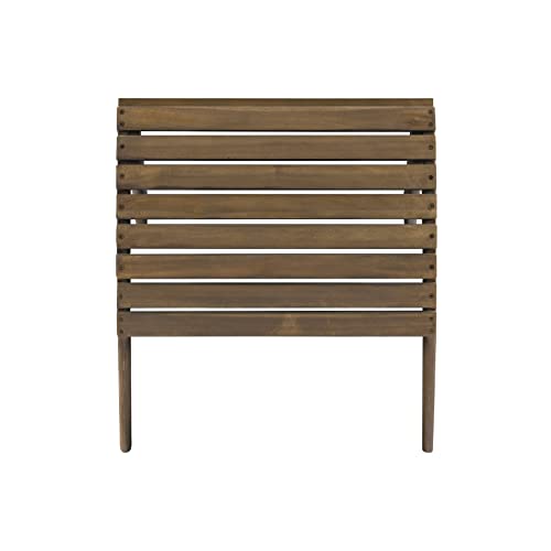 Linon Home Dcor Linon Adirondack Woodstock Ottoman, Teak Stain, Acorn, 21.6"W x 21.06"D x 13.7"H Linon