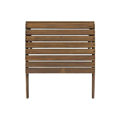 Linon Home Dcor Linon Adirondack Woodstock Ottoman, Teak Stain, Acorn, 21.6"W x 21.06"D x 13.7"H Linon