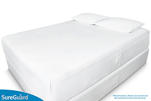 King (17-20 in. Deep) SureGuard Mattress Encasement - 100% Waterproof, Bed Bug Proof, Hypoallergenic - Premium Zippered Six-Sided Cover SureGuard Mattress Protectors