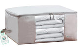 Comforter Storage Bag - Folding Organizer bag for King/Queen Comforters, Pillows, Blankets, Bedding/Quilt, Blanket, Duvet, Mothproof Space Saver; Large Collapsible Organizers, 24"x14"x11" Chaos Cleared