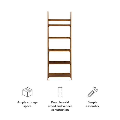 Melissa Mid-Century Bookcase, Walnut by Linon Large Linon