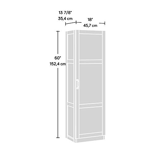 Sauder Miscellaneous Storage Pantry cabinets, L: 17.99" x W: 13.94" x H: 60.00", Cinnamon Cherry finish - WoodArtSupply