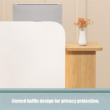 32 Inch Reception Desk, Modern Reception Table with LED Light, Front Counter Desk with Lockable Drawer, Checkout Counter for Lobby, Salon, Retail, Home Office, Reception Room
