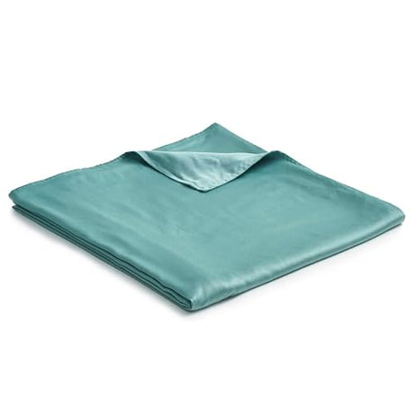 YnM Exclusive Cooling Duvet Cover for Weighted Blankets with 16 Strings (Sea Grass, 48"x72") YnM