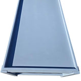 Carolina Chair & Table Scallop Coffee Table, Rectangular Mango Wood Side Table, Decorative Edge and Lower Shelf (Light Blue) Carolina Chair & Table
