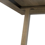 SIMPLIHOME Whitley Dining, Solid Mango Wood Farmhouse-Style Rectangular Kitchen Table in Grey Wash for 4 to 8 People, 72 inches SIMPLIHOME