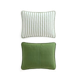 Martha Stewart - Queen Quilt Set, 100% Soft & Breathable Bedding with a Lightweight Feel for Year Round Comfort, 3 Piece Bed Set with Matching Pillowcases (Ticking Stripe Green) Martha Stewart