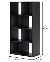 Signature Design by Ashley Langdrew 8 Cube Storage Organizer or Bookcase, Black Signature Design by Ashley
