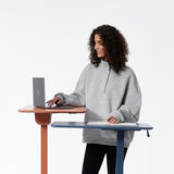 TopJob ANYDESK NEST Mobile Standing Desk, Portable with Hidden Wheels Non Folding, Sit Stand Desk, Computer Workstations, Home Use, Couch Side Table, Bedside Table, Kitchen Prep Table (Noir) TopJob