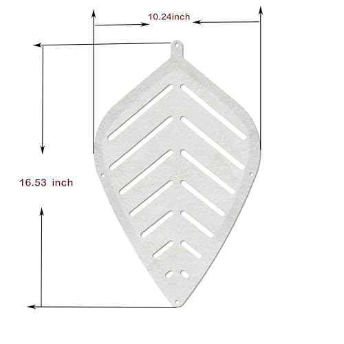 3D Leafs 12Pcs/Set 16.53"x10.24" Felt Fiber Surface High Density Polyester Board Room Hanging Screen Divider Home Panel DIY Home Decor (Black) OSHIYINN