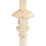 Regency Hill French Country Traditional Candlestick Buffet Table Lamp Vintage 34" Tall Skinny Ivory Off White Metal Lattice Double Shade for Living Room House Home Entryway Dining Family Regency Hill