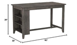Signature Design by Ashley Caitbrook Rustic Counter Height Dining Table with Storage, Dark Gray Signature Design by Ashley