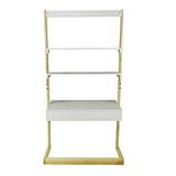 American Trails Freestanding Ladder Desk With Drawer, Natural Maple/White American Trails