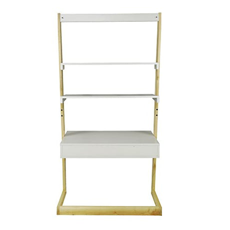 American Trails Freestanding Ladder Desk With Drawer, Natural Maple/White American Trails