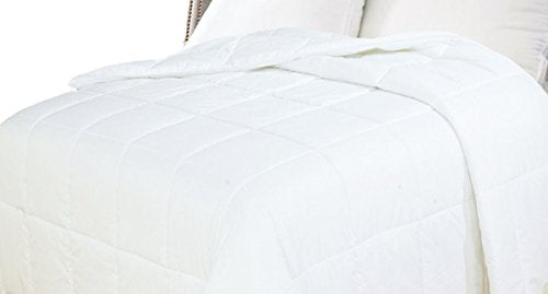 Natural Comfort White Down Alternative Comforter with Embossed Microfiber Shell, Light Weight Filled, King Natural Comfort
