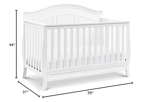 DaVinci Emmett 4-in-1 Convertible Crib in White, Greenguard Gold Certified DaVinci
