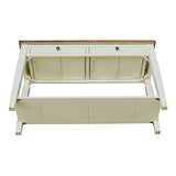 IC International Concepts International Concepts Vista Solid Wood Sofa Console Table, Hickory/Shell IC International Concepts