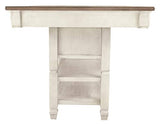 Signature Design by Ashley Bolanburg Farmhouse Counter Height Dining Room Table, White & Brown Signature Design by Ashley