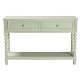 Bali & pari Karnia Console Table with Spindle Legs - 2-Drawer Accent Table with Turned Detailing and Open Shelf Storage for Living Room, Hallway, or Bedroom bali & pari