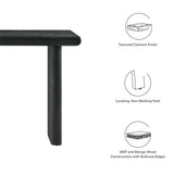 Modway EEI-6577-BLK Relic Concrete Textured Console Table, Black Modway