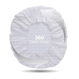 100% Egyptian Cotton Fitted Sheet King Size, 600 Thread Count, Single Fitted Sheet Only,16" Deep Pocket Sheet, Soft & Elastic Sateen Weave Bottom Sheet for Hotel & Home (White-Stripe, King) Zaizaihome