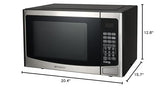 Emerson MWI1212SS Countertop Microwave Oven with Inverter and Button Control, LED Display 1000W 10 Power Levels, 8 Auto Menus, Glass Turntable and Child Safe Lock, 1.2 Cu. Ft, Stainless Steel Emerson