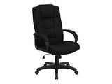 Flash Furniture Jessica High Back Black Fabric Executive Swivel Office Chair with Arms Flash Furniture
