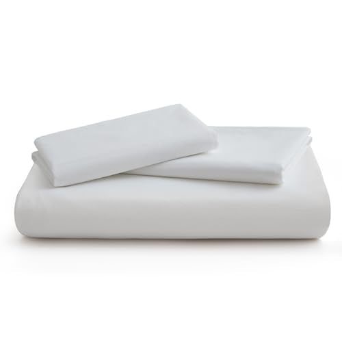 White Duvet Cover Full Size, 100% Washed Cotton Linen Like Bedding Set with Zipper Closure (No Comforter), 80x90 Inches LOVQUE