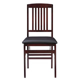Linon Darwin Mission Back Folding Chair in a Set of Two, Espresso Linon