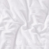 Andency White Comforter Set Queen Size, Lightweight Fluffy Farmhouse White Ruffle Bedding Set, Soft Microfiber All Season Shabby Chic Bed Comforter Set 3 Pieces(1 Ruffle Comforter 2 Pillowcases) Andency