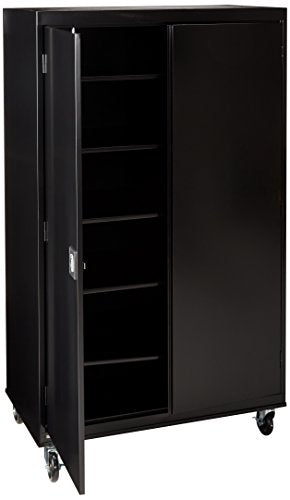 Sandusky Lee TA4R462472-09 Mobile Steel Cabinet, 46" W x 24" D x 78" H, Black Sandusky