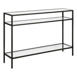 Siviline 42'' Wide Rectangular Console Table in Blackened Bronze Henn&Hart