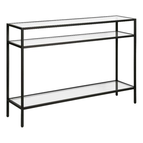 Siviline 42'' Wide Rectangular Console Table in Blackened Bronze Henn&Hart
