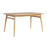 Walker Edison Mid-Century Modern Solid Wood Tapered-Leg Dining Table, 59 Inch, English Ash Walker Edison