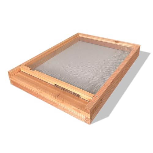 Luxurious Cedar Wood Beehive: Durable, Eco-Friendly Sanctuary for Bees - Handcrafted, Ventilated Design for Optimal Health and Honey Production, Made in USA (Includes 2 Deep and 1 Medium Box) Hoover Hives