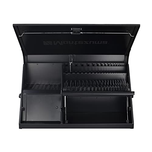 Montezuma 41" x 18" Heavy Duty Steel Triangle Toolbox (steel, flat black) - WoodArtSupply