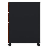 Bush Business Furniture Series A 3 Drawer Mobile File Cabinet in Hansen Cherry & Galaxy - Assembled, Rolling Document Storage for Home or Professional Office Bush Business Furniture