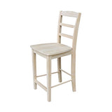 International Concepts 24-Inch Madrid Counter Stool, Unfinished IC International Concepts