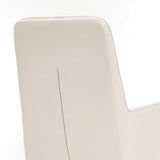 COLAMY Cocoon Modern Executive High Back Home Office Chair, Upholstered Desk Chair with Wheels, Vanity Chair with Head and Lumbar Support, Armrest (Beige) COLAMY