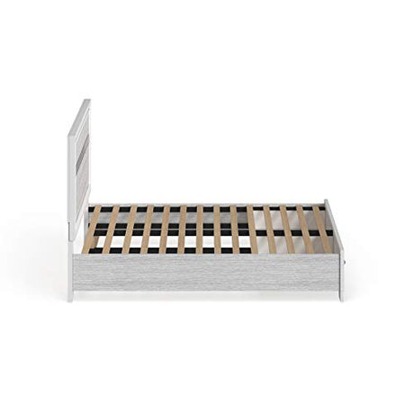 Acme Naima Eastern King Wooden Bed with Storage in White ACME Furniture