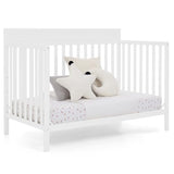 Delta Children Isabelle 6-in-1 Convertible Crib, Converts to Toddler Bed, Daybed, Sofa & Full Bed With/Without Footbaord, Fits Standard Crib Mattress, 3 Mattress Heights for Baby Nursery, Bianca White