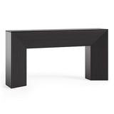 LITTLE TREE Console Table for Entryway, 63 Inches Extra Long Black Wooden Sofa Table for Living Room, Modern Hallway Foyer Table for Entrance, Easy Assembly LITTLE TREE