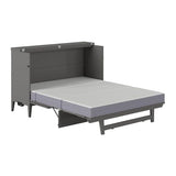 AFI, Santa Fe Queen Murphy Bed Chest with 6" Mattress & Built-in USB Charger, Grey AFI