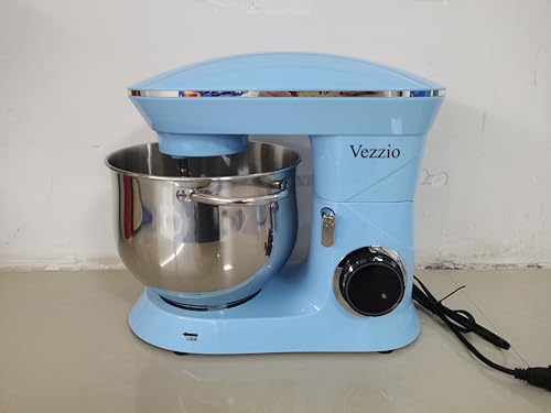 9.5 Qt Stand Mixer, 10-Speed Tilt-Head Food Mixer, Vezzio 660W Kitchen Electric Mixer with Stainless Steel Bowl, Dishwasher-Safe Attachments for Most Home Cooks(Blue) Vezzio